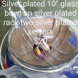 Silver Plated Glass Bowls