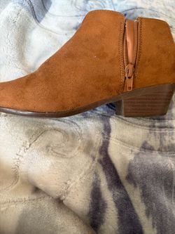 Women’s brown suede ankle boots