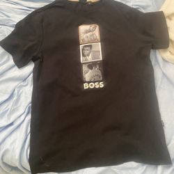 BOSS Graphic-print cotton-jersey Shirt Size M