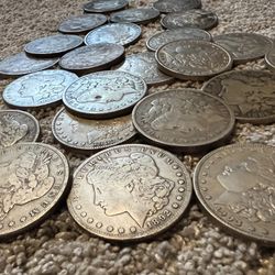 Silver Coins - Morgan Dollars, Half Dollars, Quarters & Dimes 1964 + earlier