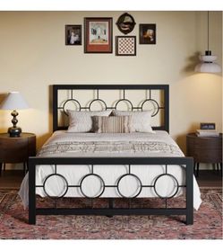 Full size bed frame black new