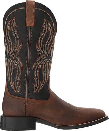 NEW size 9 wide Ariat Sport Rustler Western Boots - Men Leather Cowboy Boot