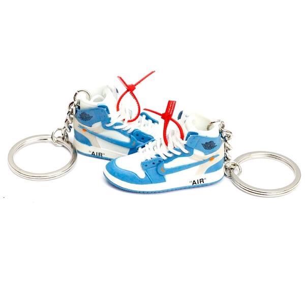Jordan 1 UNC Off White 3D Mini Sneaker Keychain