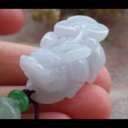 Jadeite Jade White Dragon Pi Xiu Certificate 