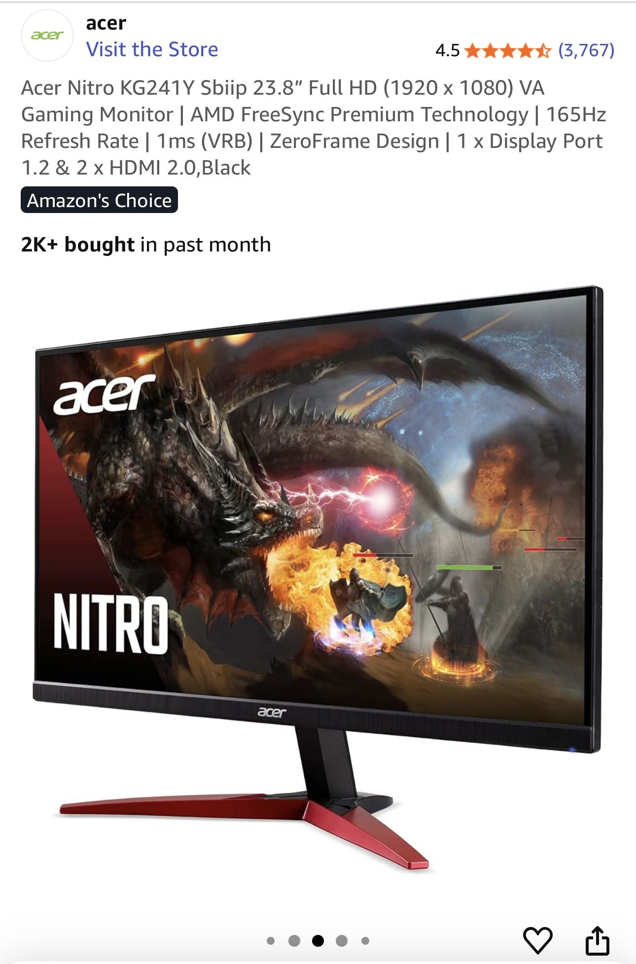 Acer Gaming Monitor