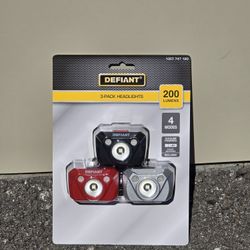 Defiant
200 Lumens Headlight (3-Pack)