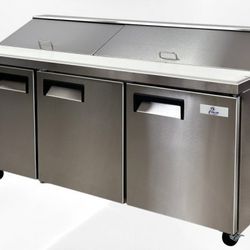 72 inches top two door Sandwich Prep Table NSF SCL3-E-HC