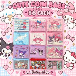 Sanrio Character Zip Coin Bags