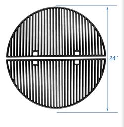 24" Cast Iron Heavy Duty Half-Moon Grates