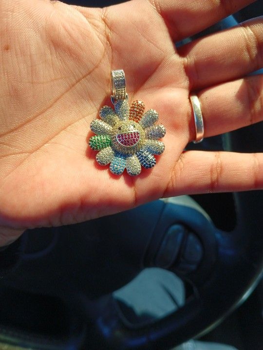 Multi Color Diamond Flower Piece