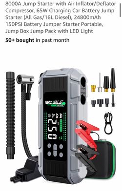 Jump starter air compressor combo