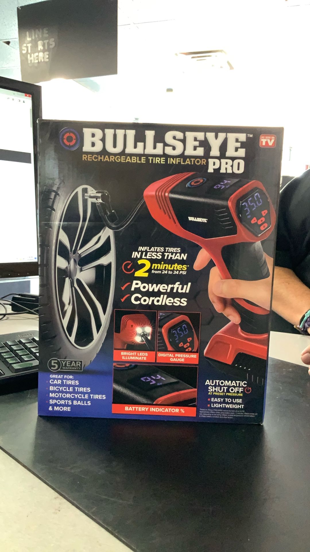 Bullseye Pro Rechargeable Tire Inflator