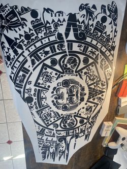 Aztec Calendar Decal Door 