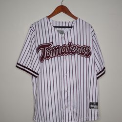 Striped Tomateros Baseball Jersey Large