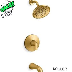 Exclusive

KOHLER

Cursiva Single-Handle 3-Spray Tub and Shower Faucet in Gold (Valve Included)

