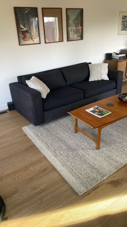 Charcoal grey West elm Couch