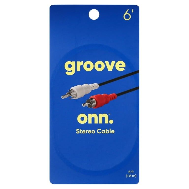 ONN . 6' Stereo Cable, Black