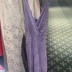 Lavender Lace Spaghetti Strap Dress With Jacket