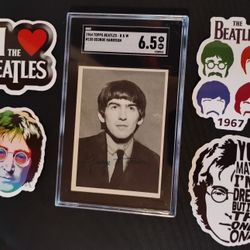 The Beatles Graded Card and Stickers 