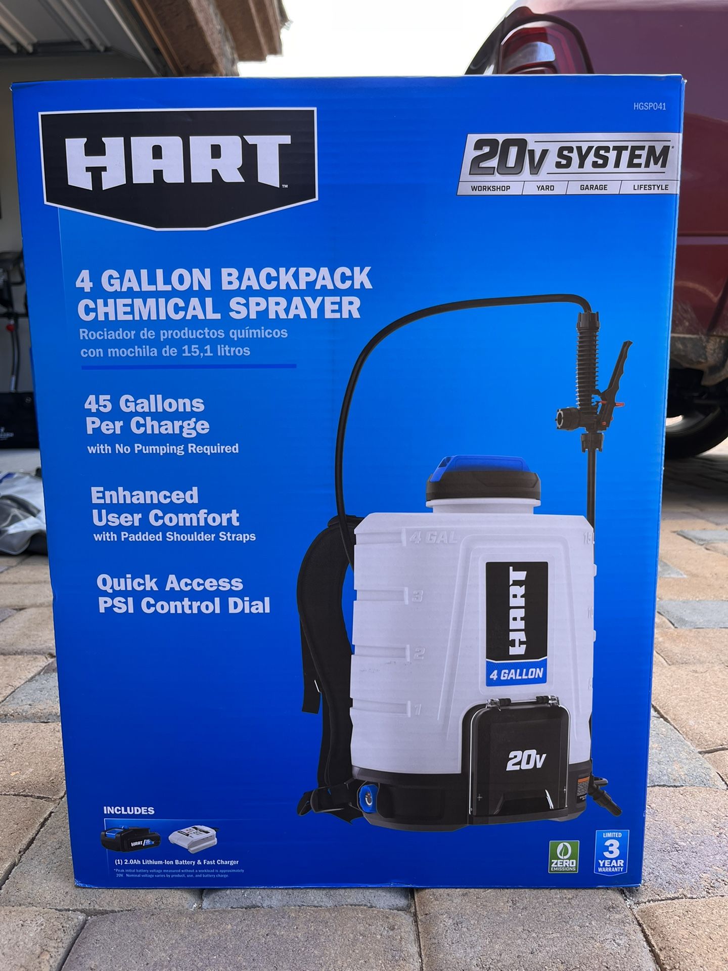 (Brand New) Hart 20-Volt 4 Gallon Sprayer + 20V 2Ah Battery + Charger