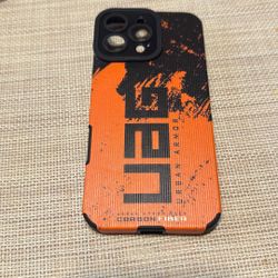 Black Orange TPU Case For iPhone 16 Pro Max