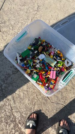 Large Lot of Mixed LEGO Bricks and Pieces