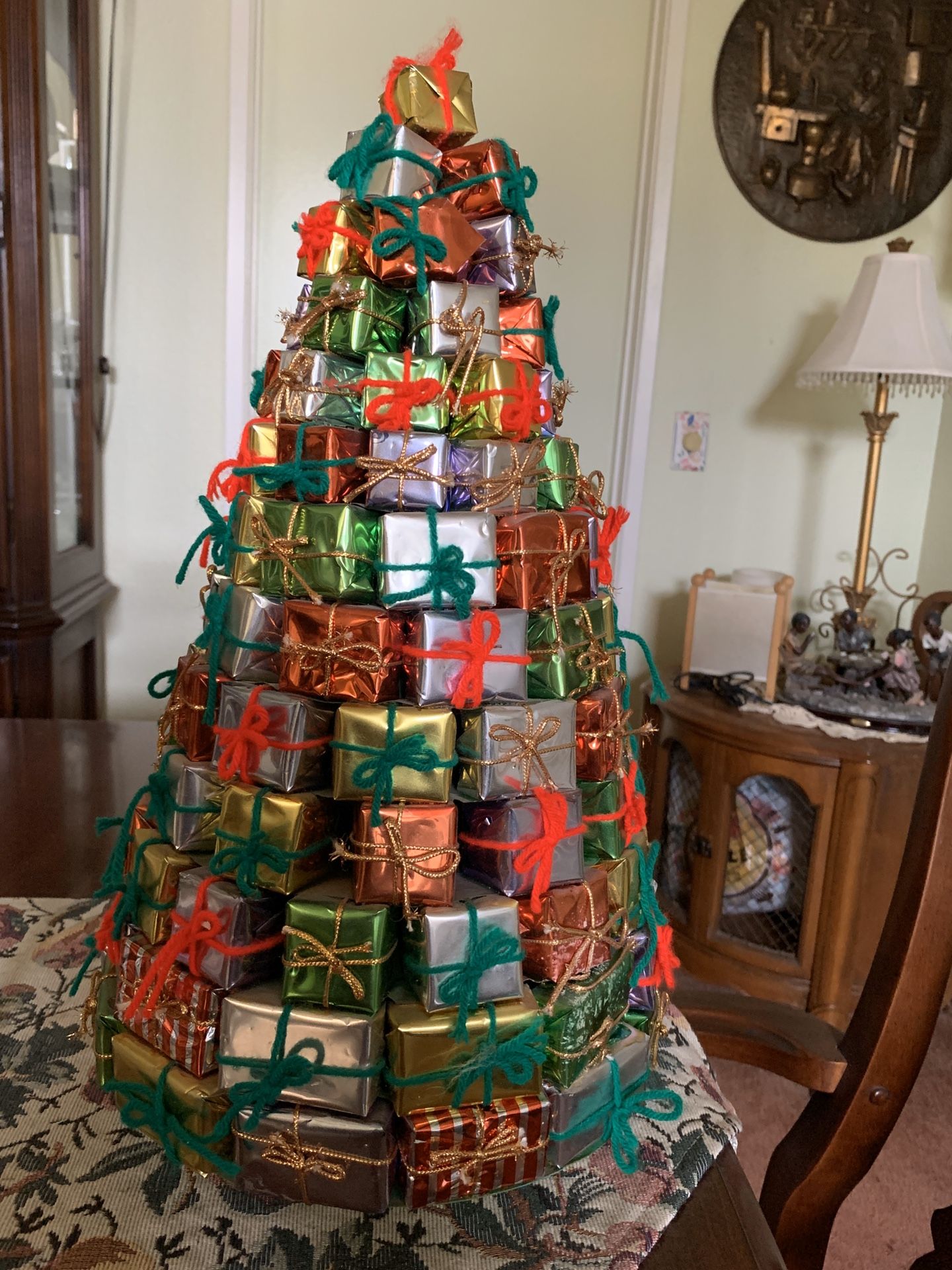 Christmas Tree made with Gift Boxes