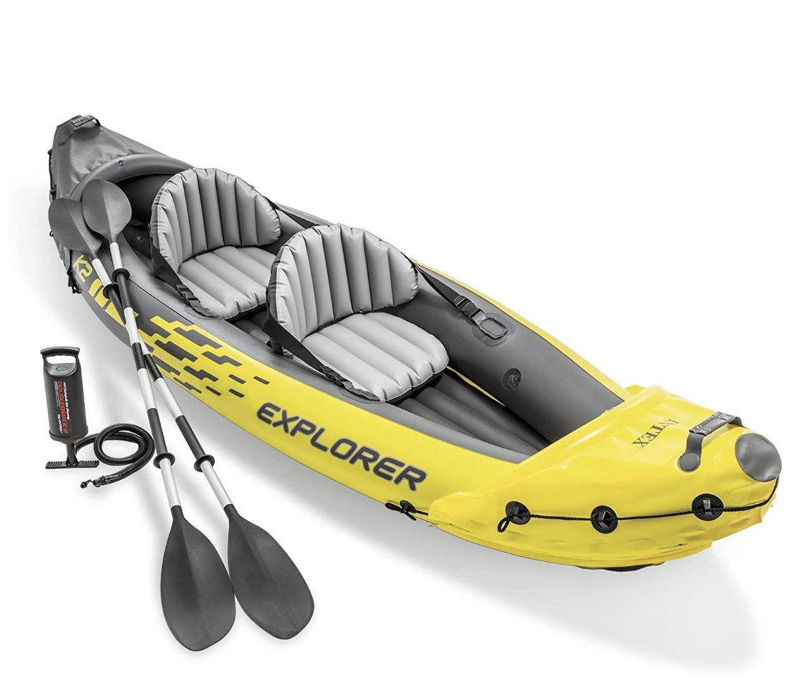 Intex Explorer K2 Kayak 2-People w/ Aluminum Oars & Air Pump