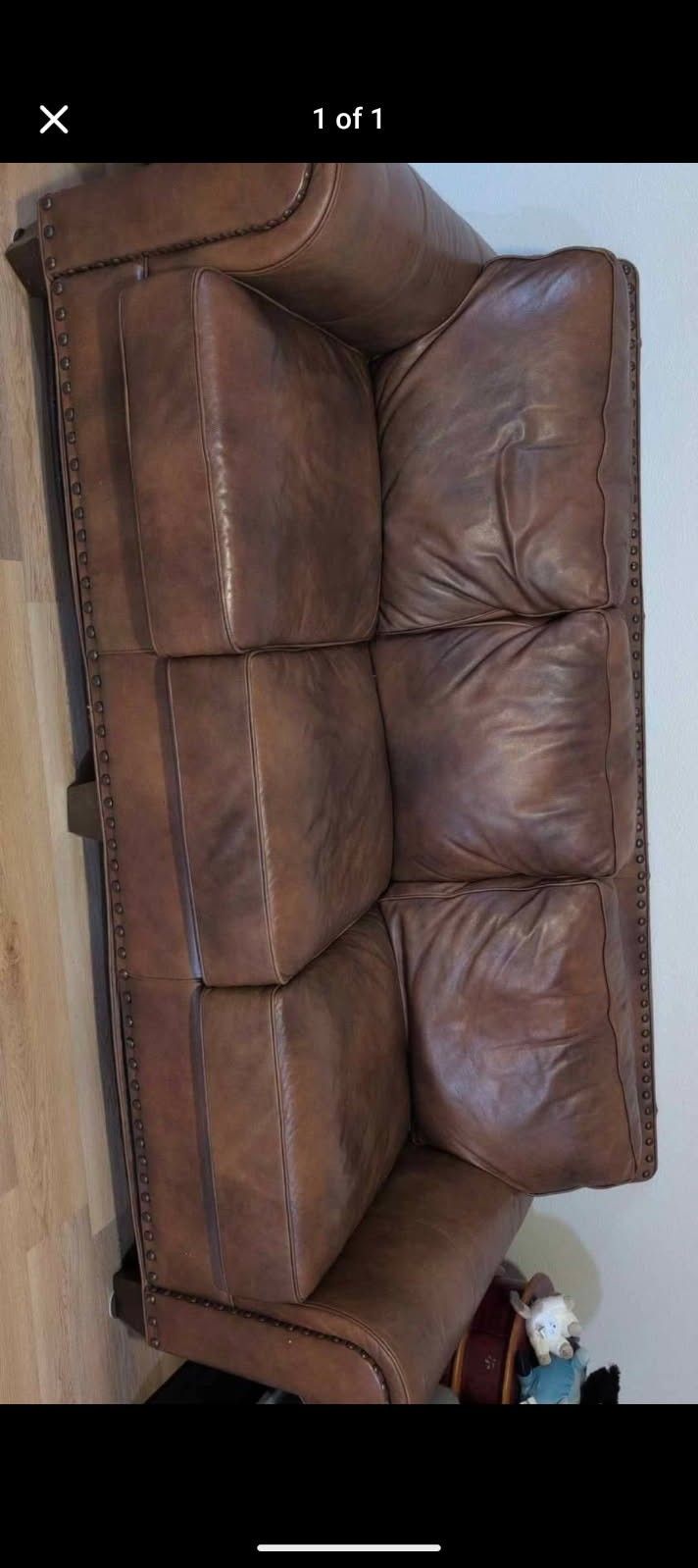 Brown Leather Couch