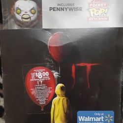 New Stephen King's IT (2018, Blu-Ray) With Pennywise Funko Pocket Pop Keychain 