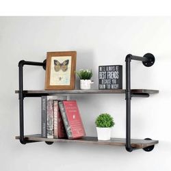 MBQQ 36" 2-Tier Industrial Pipe Shelf - NEW