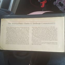 The America-France Charles A.Lindbergh Commemorative w/ 24k Gold Coin and Stamped Envelope