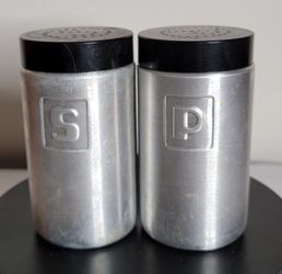 Vintage Aluminum Salt and Pepper Shakers – Mid-Century
