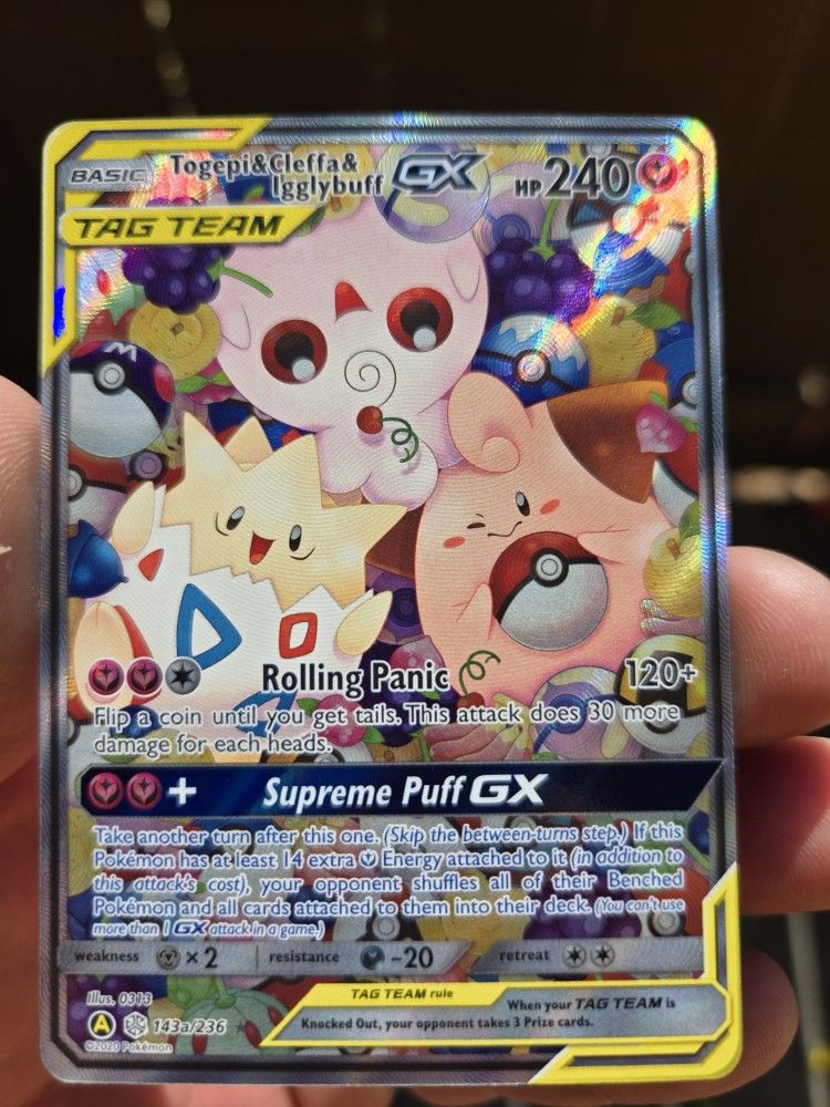 Togepi &cleffa &igglybuff Gx Tag Team Alt Art Pokémon Card