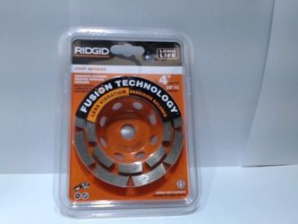 RIDGID 4" CUP WHEEL 5/8"-11 ARBOR MODEL: 140029 NEW IN PACKAGE Ships Fre (40571)