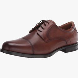 Men's Florsheim Medfield Cap Toe Oxford Brown Leather Dress Shoe Wedding Size 16