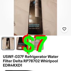 USWF-037F Refrigerator Water Filter Delta RP78702 Whirlpool EDR4RXD1