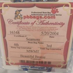 Seamore The Seal Authenticated & Encapsulated Original Beanie Baby!!