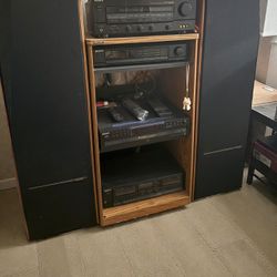 Sony Vintage Complete Home Stereo System – Amp, Turntable, CD, EQ, Dual Cassette, Large Speakers