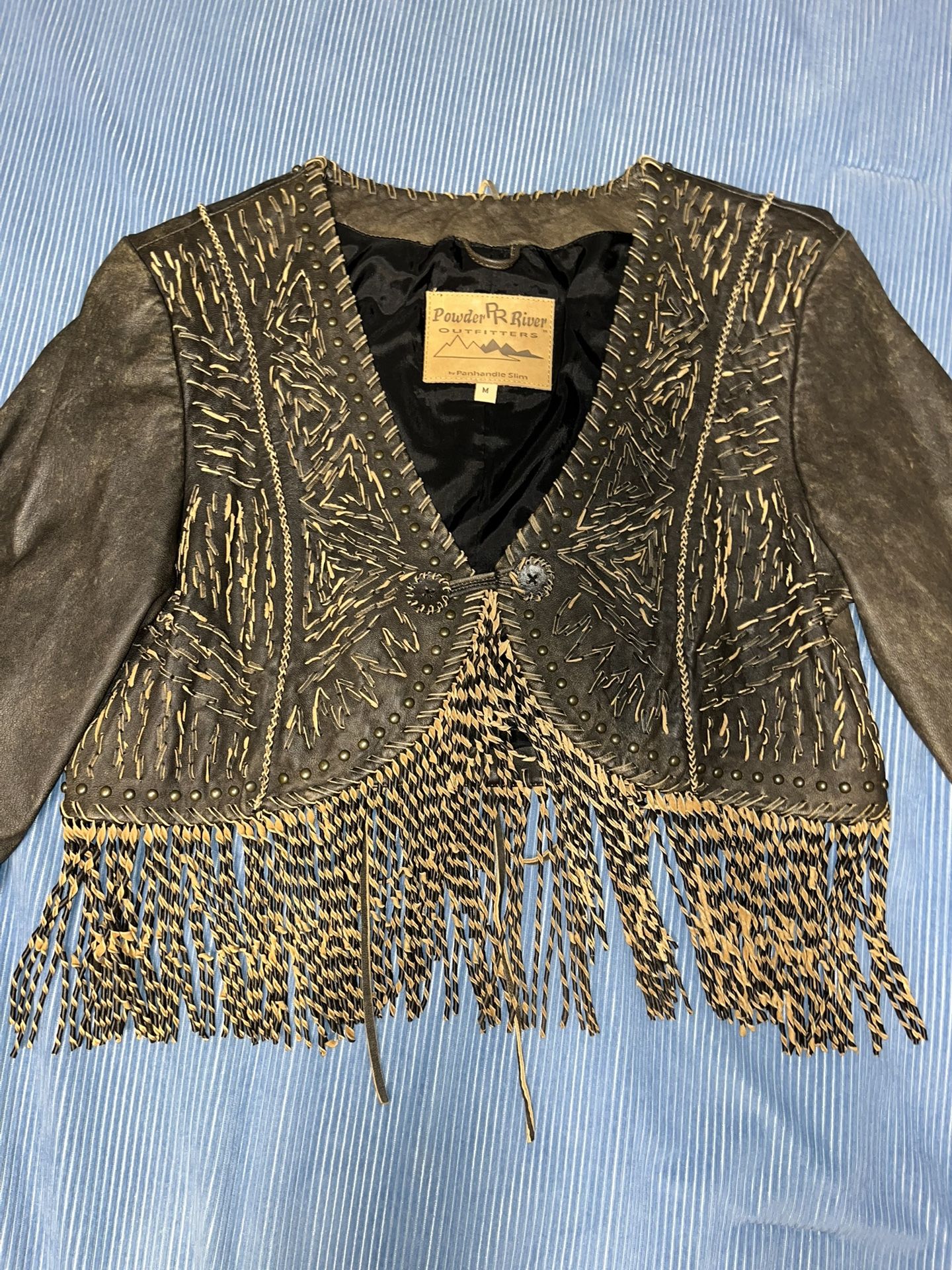 Powder River/Panhandle Slim Genuine Leather Cropped Jacket 