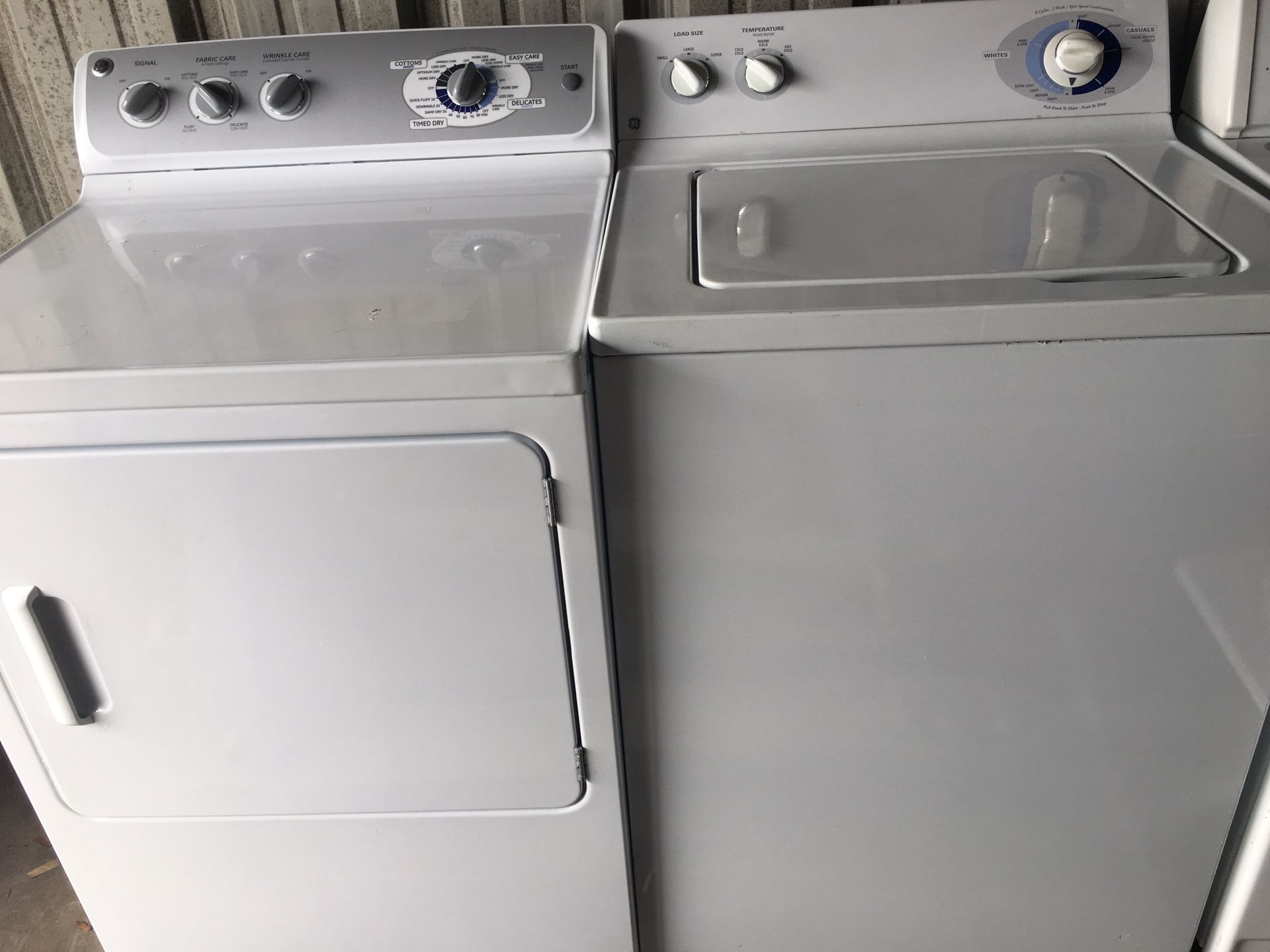 Ge washer dryer set