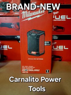 Milwaukee M12 12-Volt Lithium-Ion Cordless Bluetooth/AM/FM Jobsite Radio with Charger