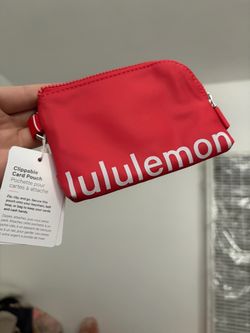 Lululemon Clippable Card Pouch Orange Red