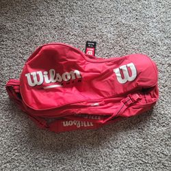 Wilson Tour Tennis Racket Bag – Vintage Red – Original Tags Still Attached