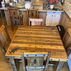 Table & 4 Chairs Plus 2 Bar Stools