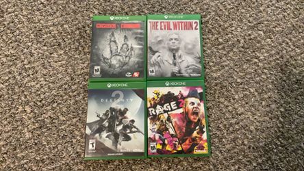Xbox one game bundle - 4 action & horror games (tested & clean)