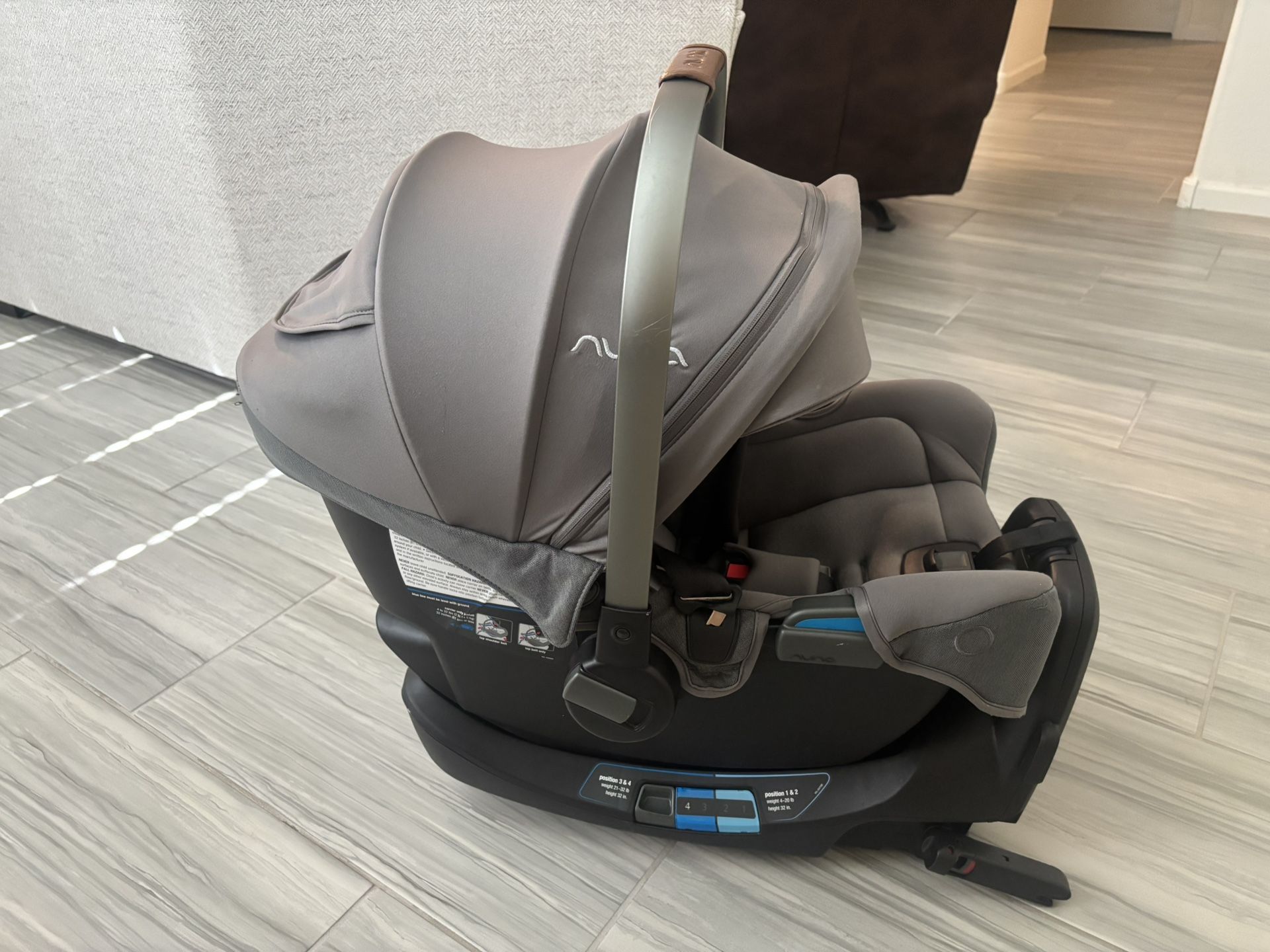 Nuna PIPA Rx Infant Car Seat RELX Base — Granite