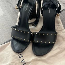 Louis Vuitton Ankle Strap Sandals Monogram EU 39 Black