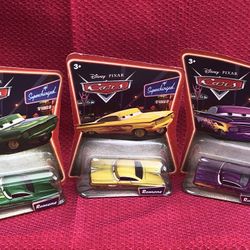 MATTEL Disney Pixar CARS Set Of 3 Die Cast Cars- New In Package