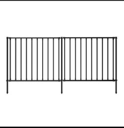 New Other Zippity 2 Panel 3’ H x 3.5’ W Zurich Poly-Steel No Dig Fence Kit, Black